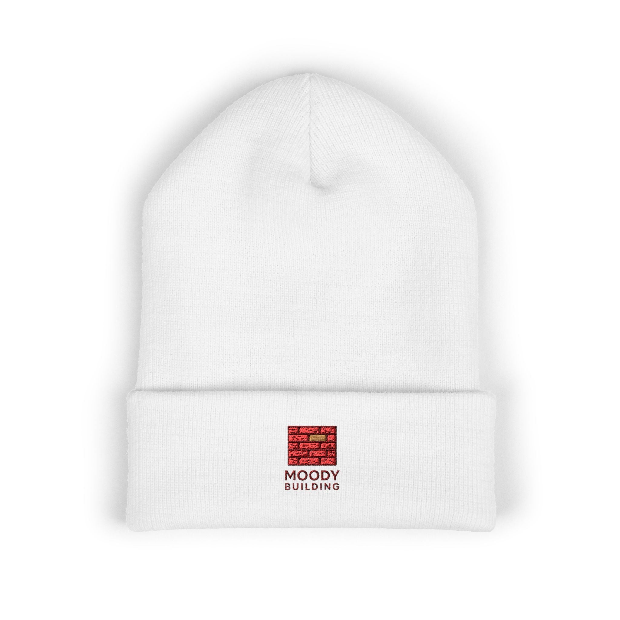 Embroidered 'Moody Building' Brick Logo Beanie