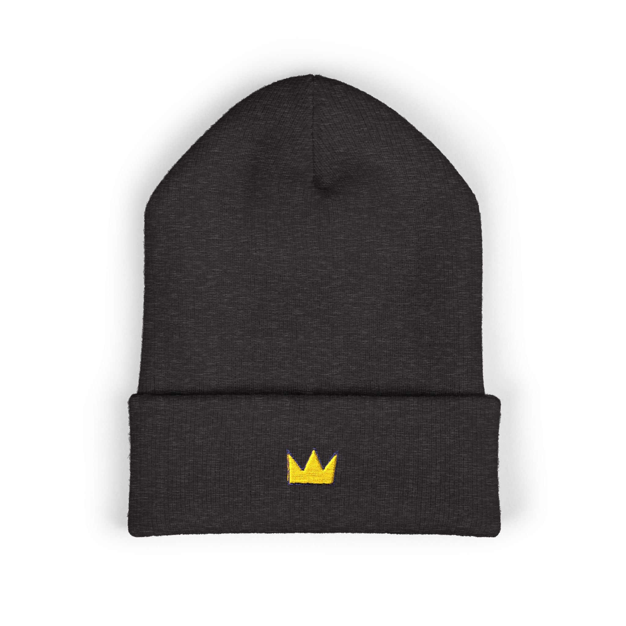 Embroidered Crown Cuffed Beanie