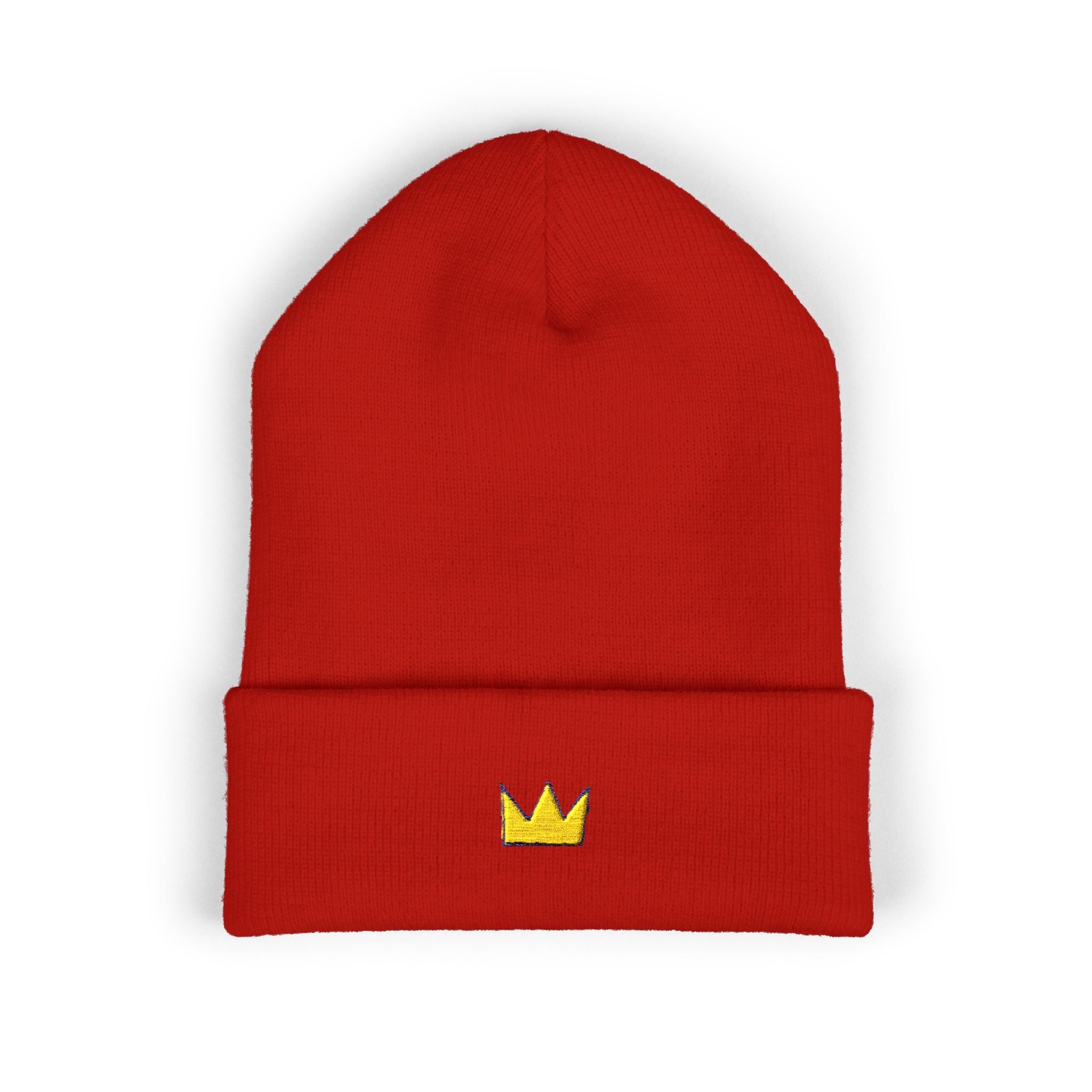 Embroidered Crown Cuffed Beanie