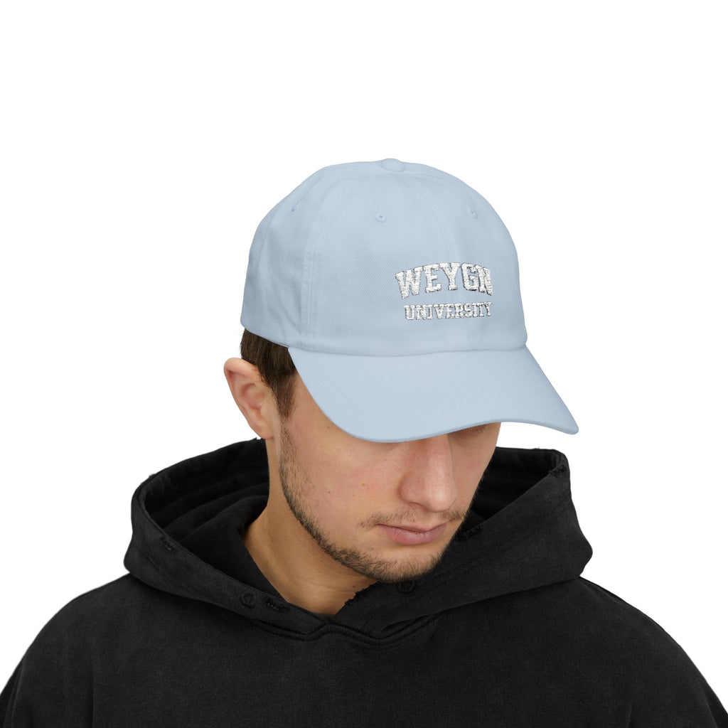 Weygn University Classic Dad Cap - White Logo
