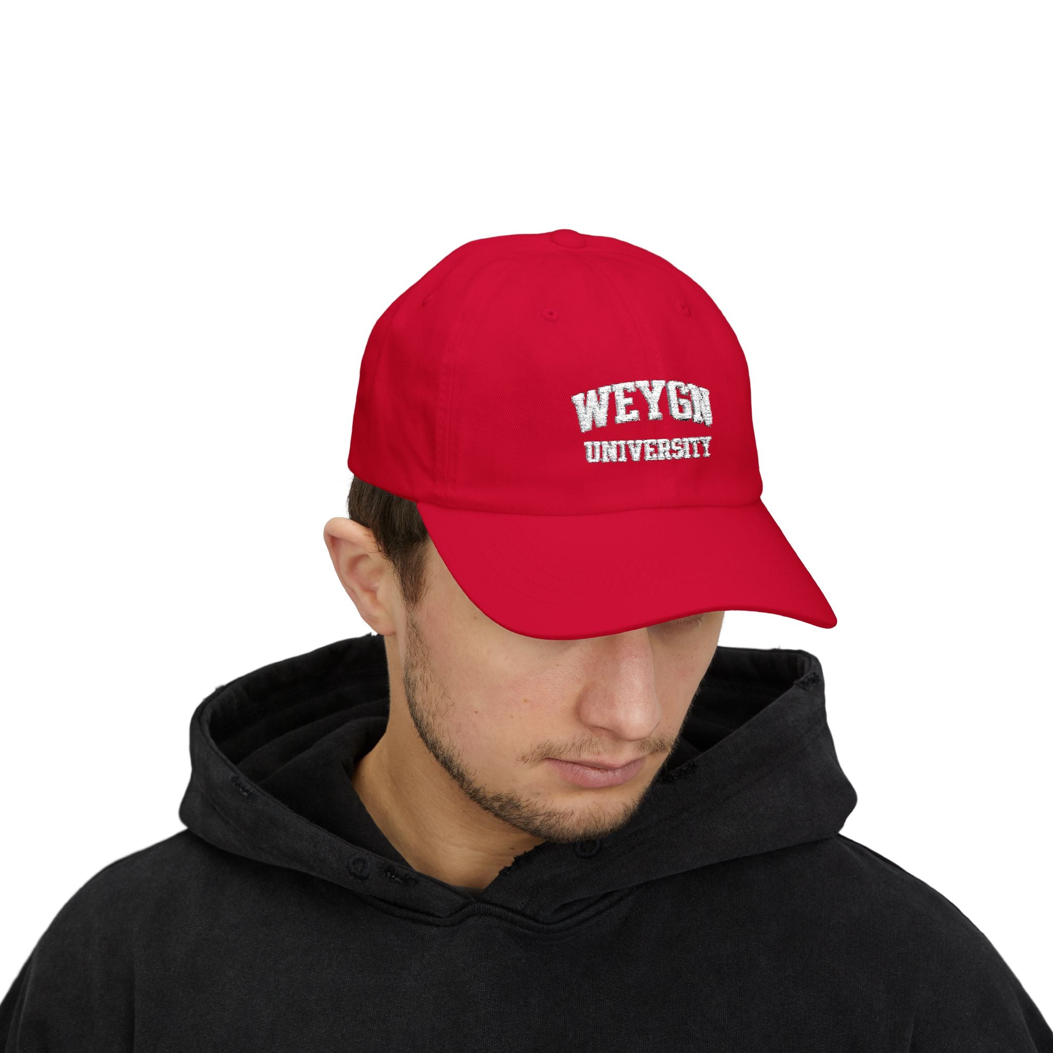Weygn University Classic Dad Cap - White Logo