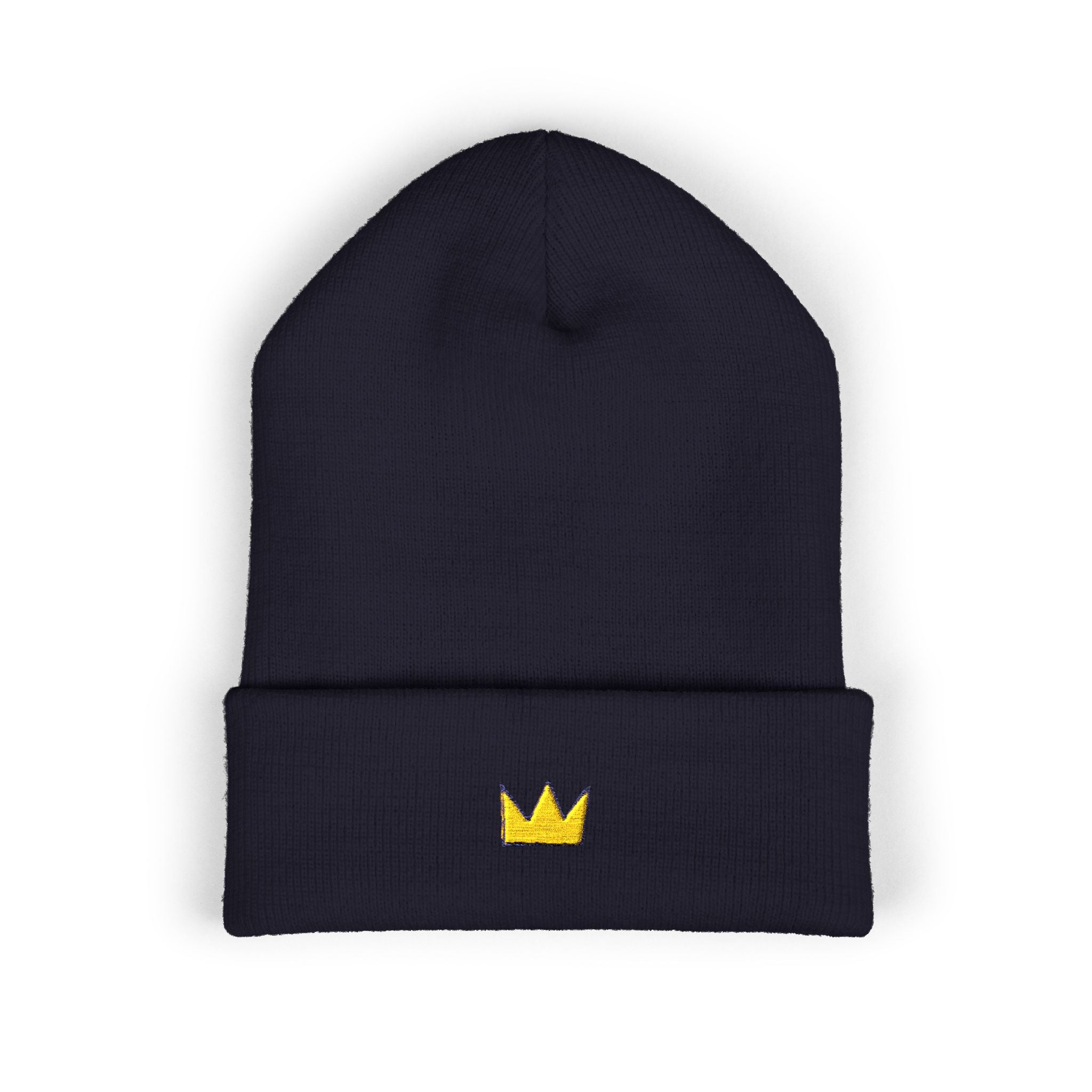 Embroidered Crown Cuffed Beanie