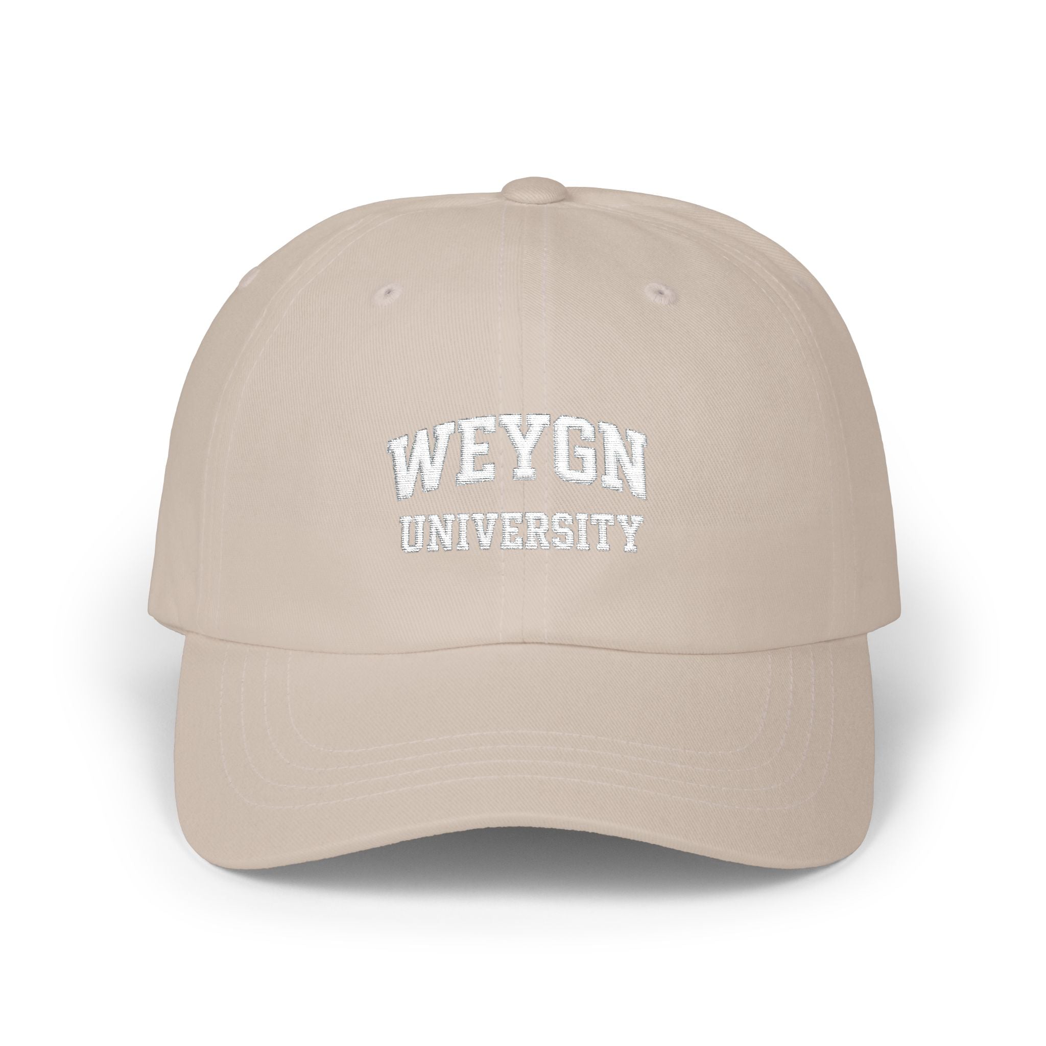 Weygn University Classic Dad Cap - White Logo