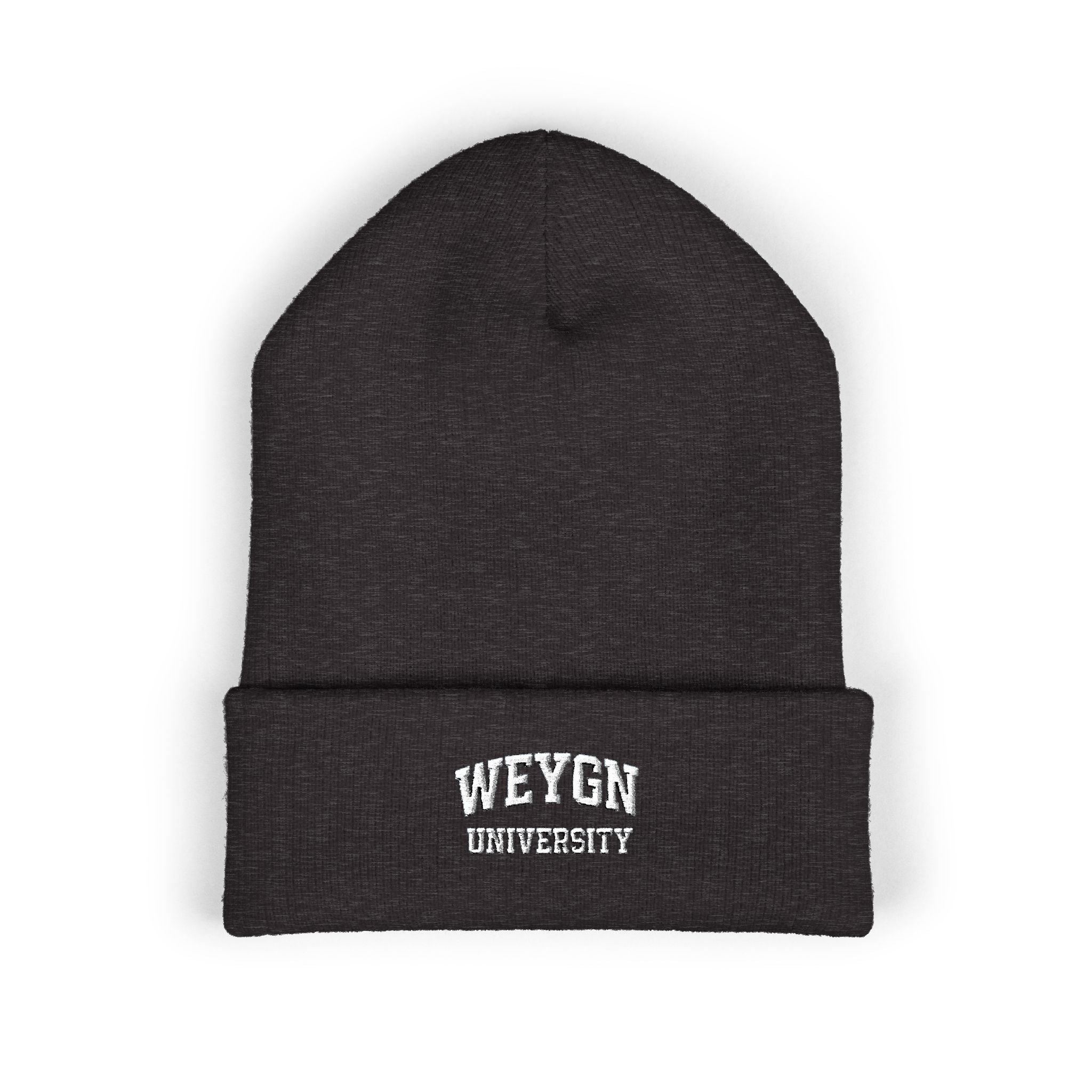 Embroidered 'Weygn University' Cuffed Beanie