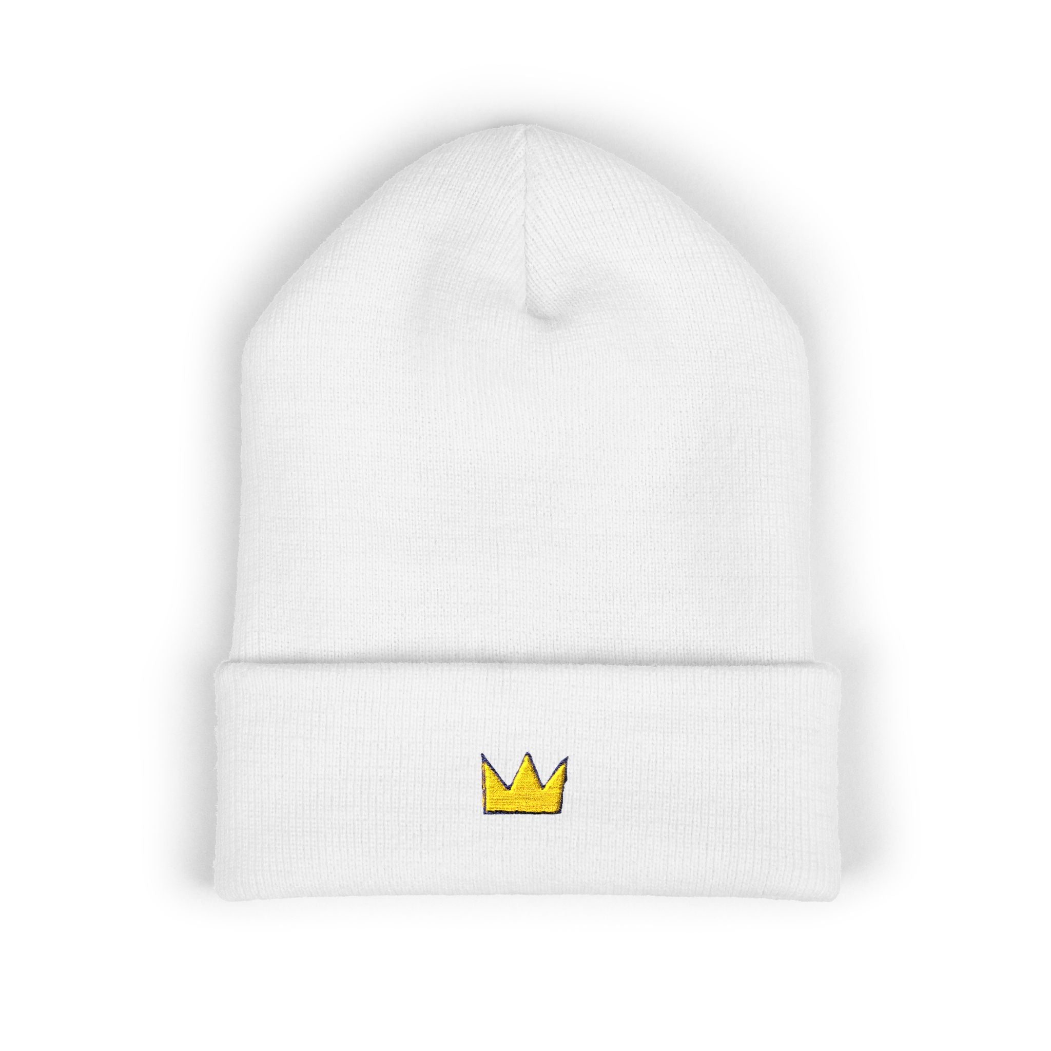 Embroidered Crown Cuffed Beanie