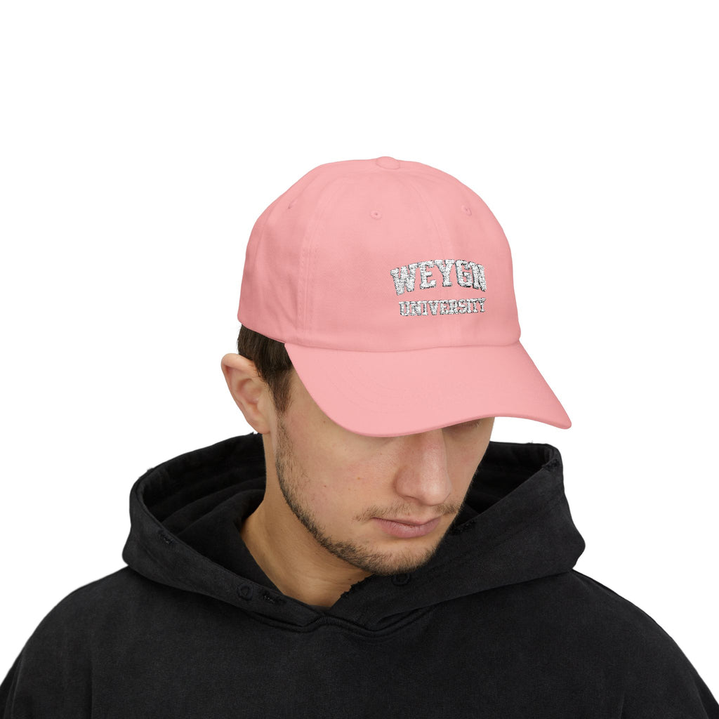 Weygn University Classic Dad Cap - White Logo