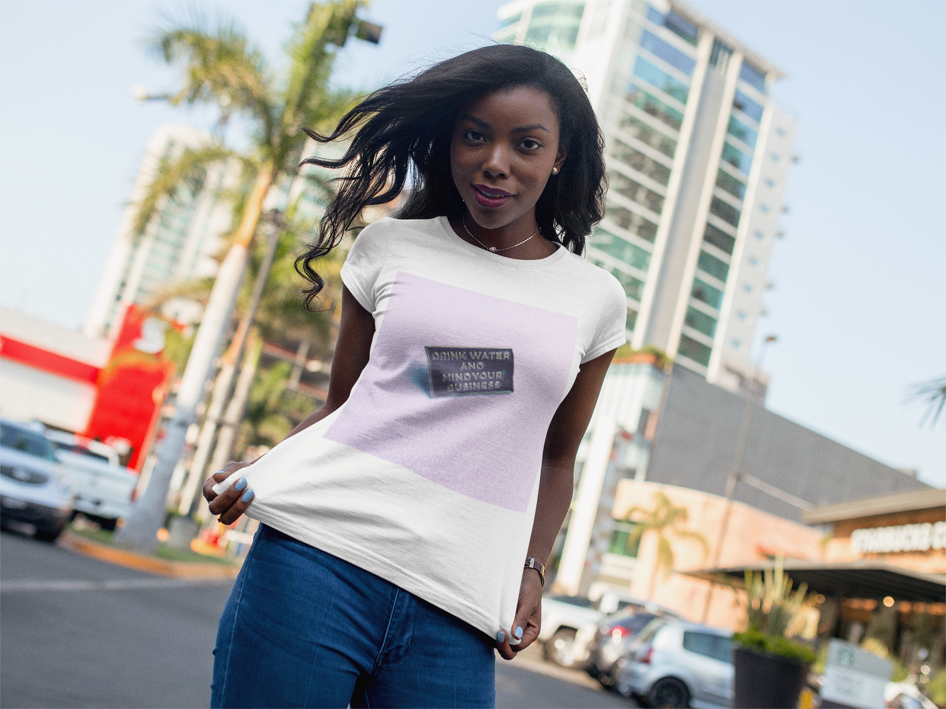 Drink Water & Mind Your Business Tee