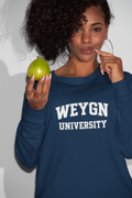 Weygn University Crewneck Sweatshirt — Navy x White Logo