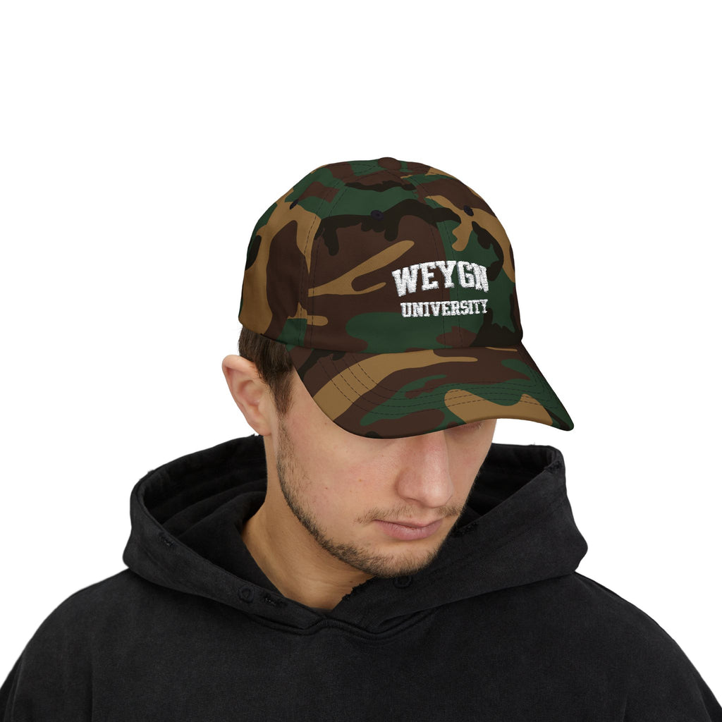Weygn University Classic Dad Cap - White Logo