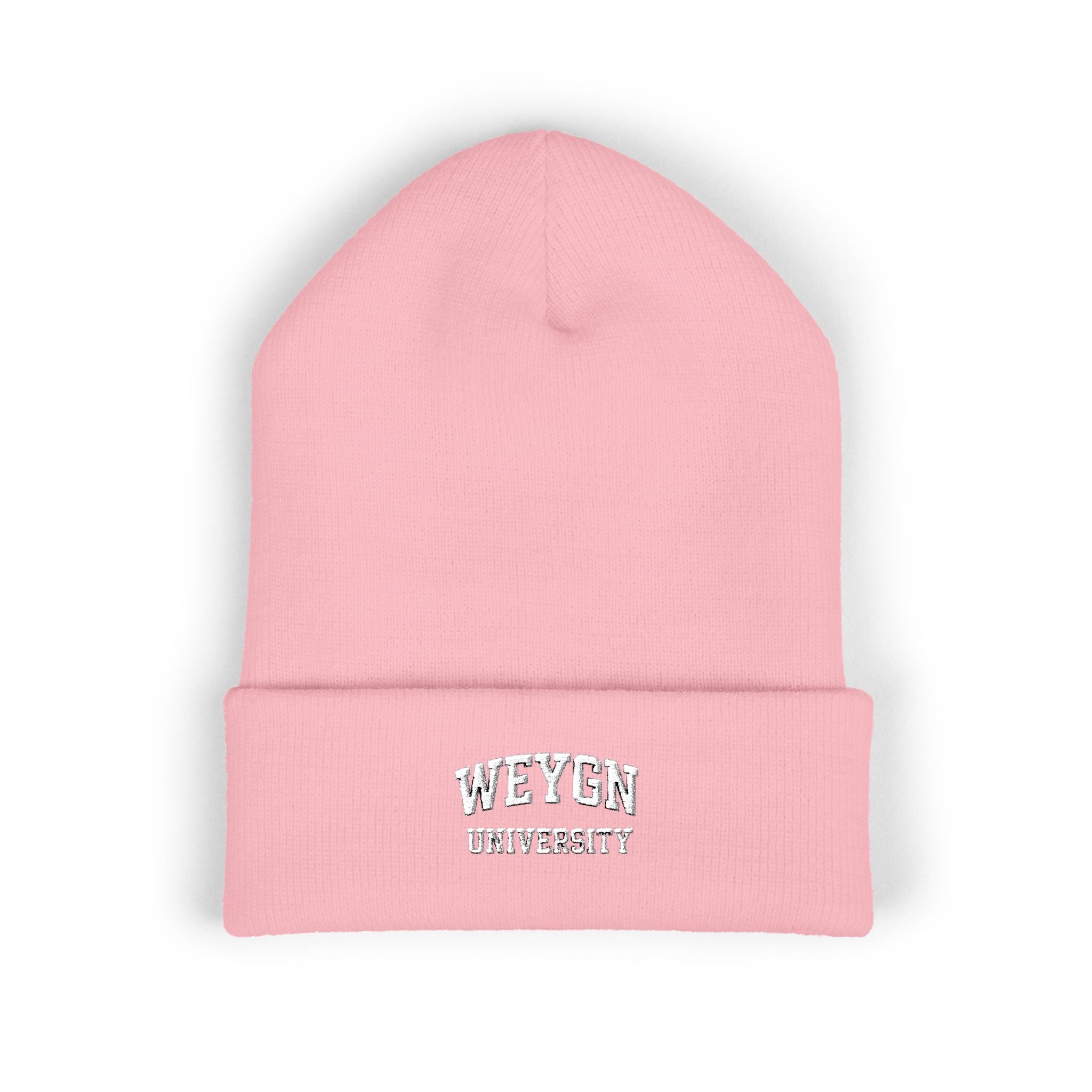 Embroidered 'Weygn University' Cuffed Beanie