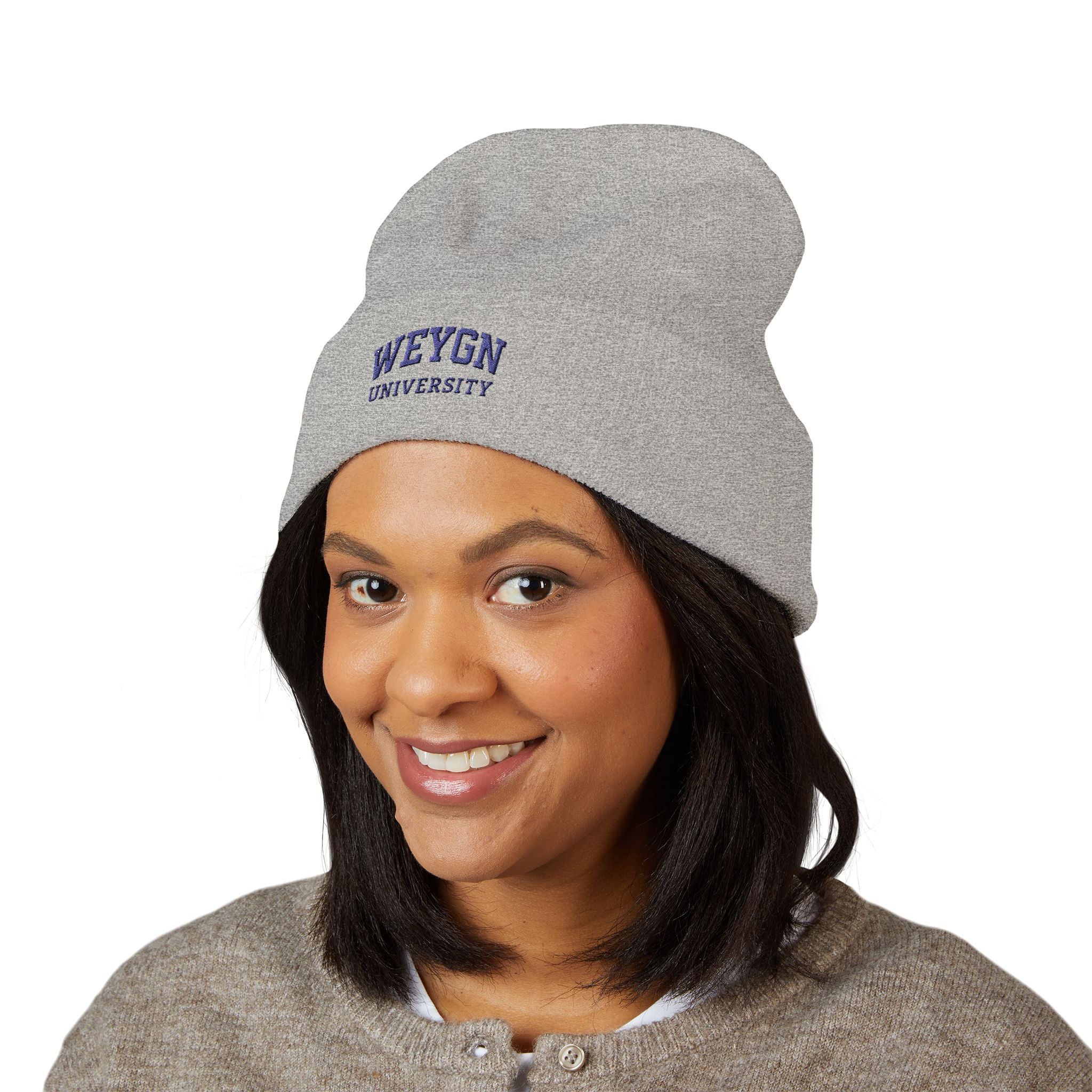 Weygn University Embroidered Cuffed Beanie