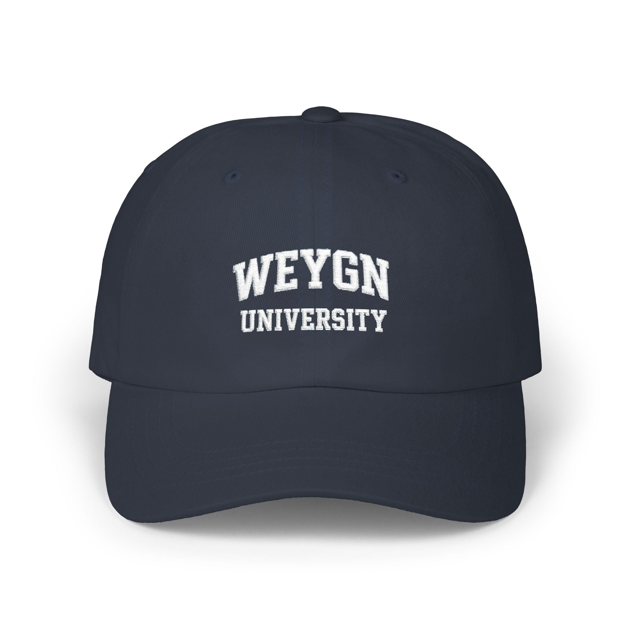 Weygn University Classic Dad Cap - White Logo