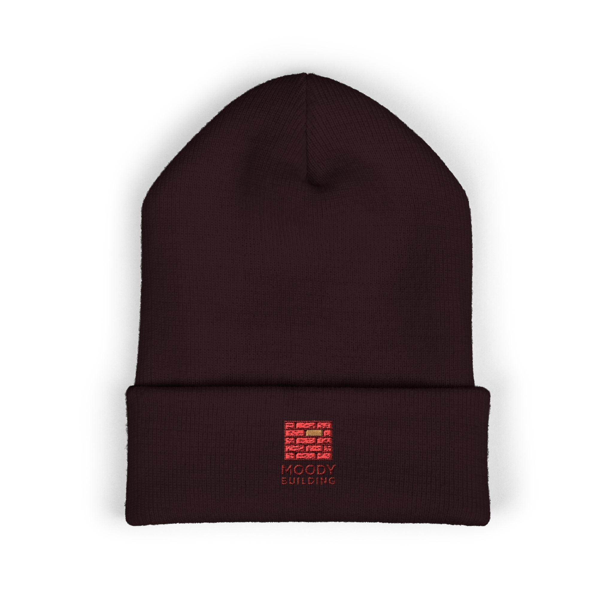Embroidered 'Moody Building' Brick Logo Beanie