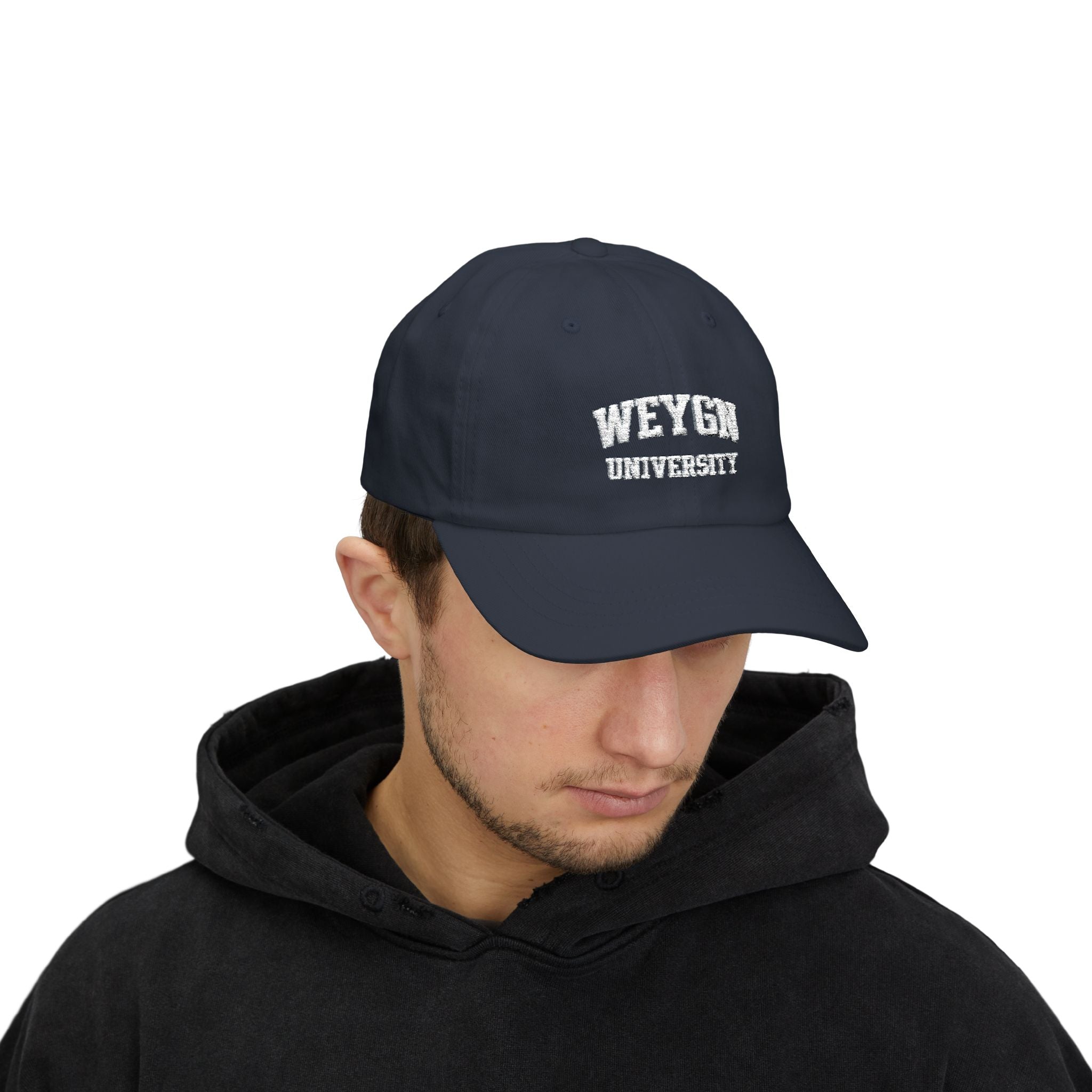 Weygn University Classic Dad Cap - White Logo