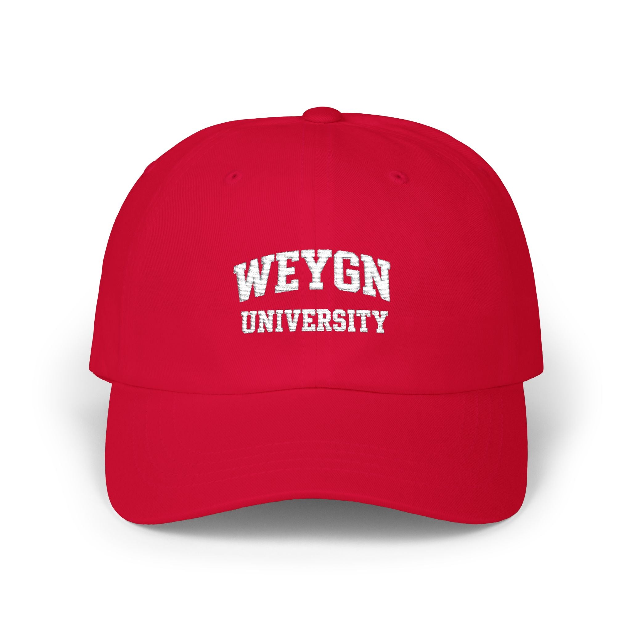 Weygn University Classic Dad Cap - White Logo