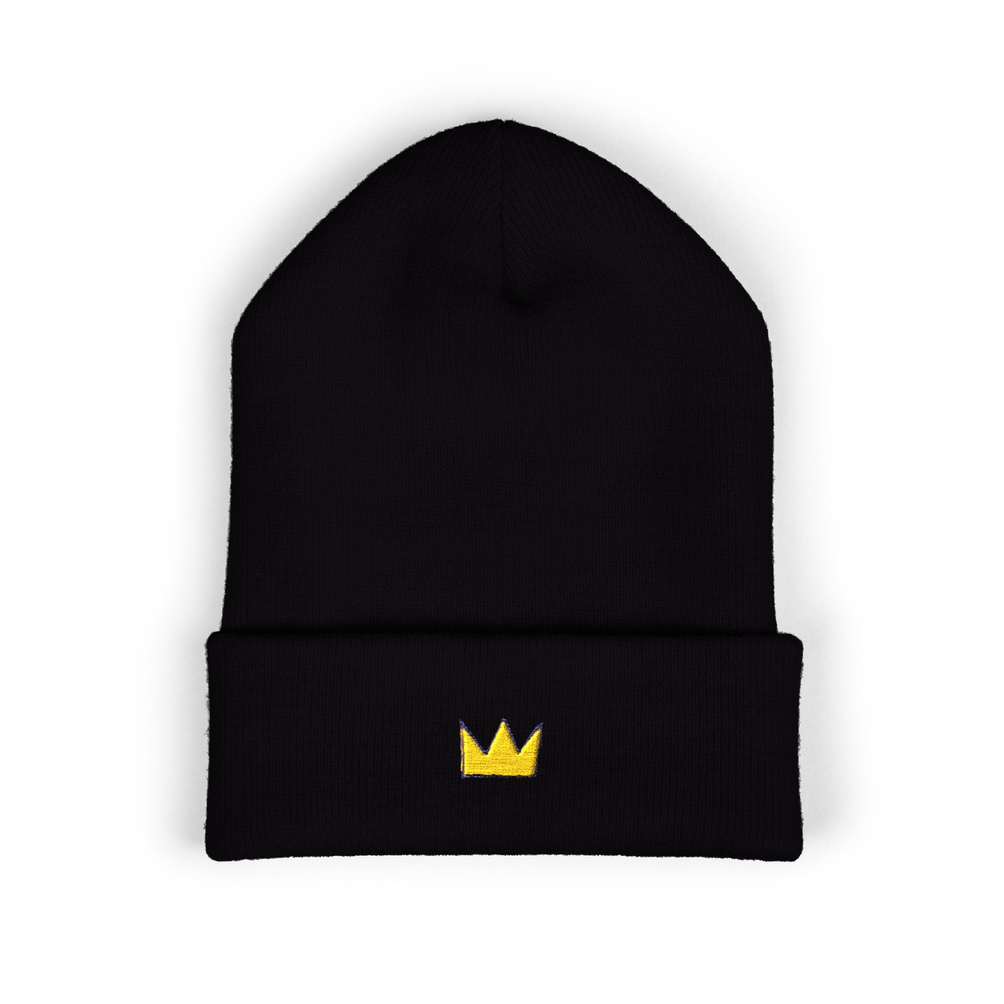 Embroidered Crown Cuffed Beanie